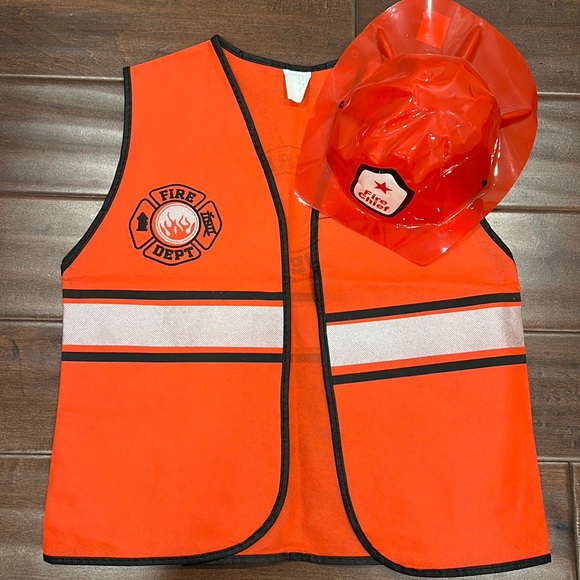 Oriental Trading Company Costumes 38 Firefighter Vest And Helmet Costume Cosplay Poshmark